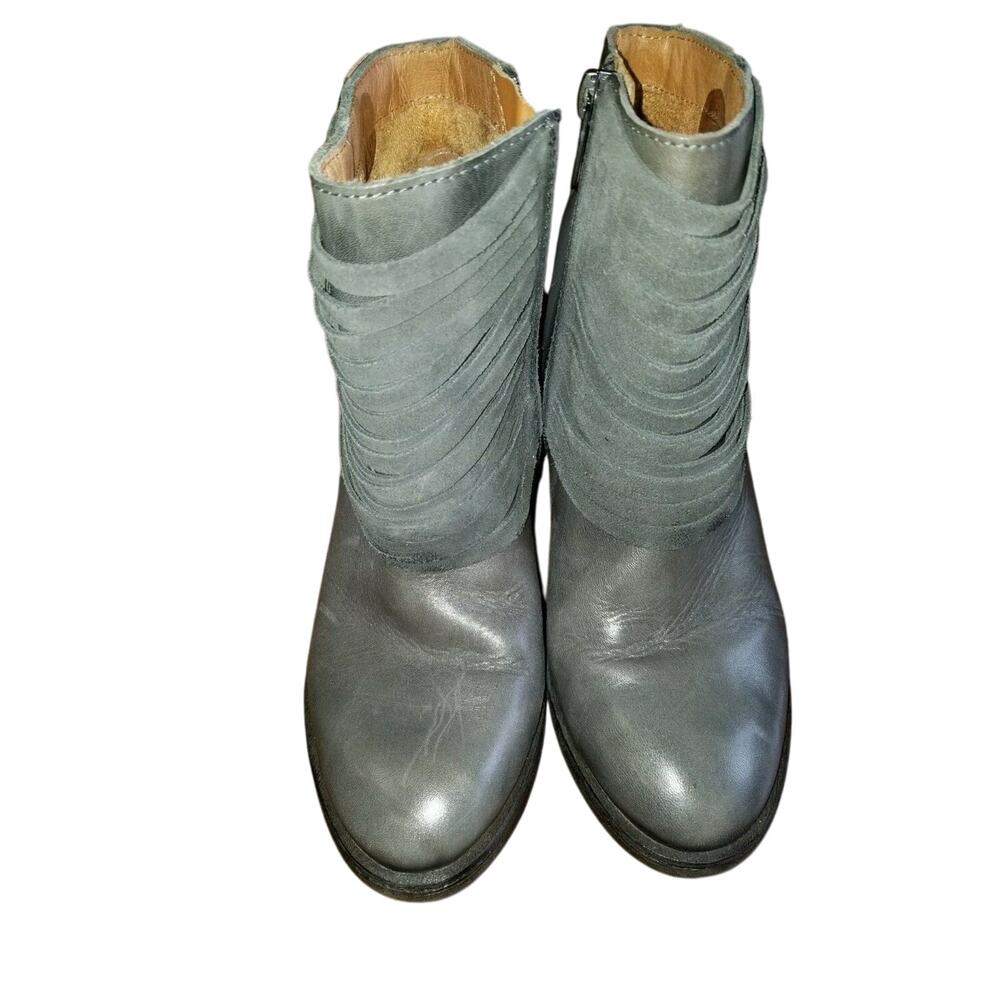 PIKOLINOS Gray Leather Ankle Boots Side zip 37/US 6.5-7